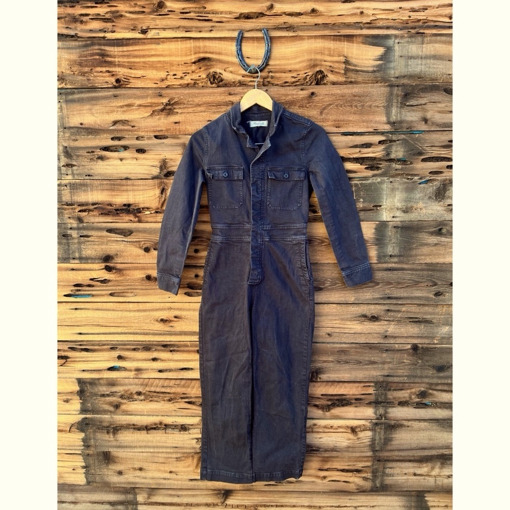 MADEWELL | Black Denim Coverall Jumpsuit 00